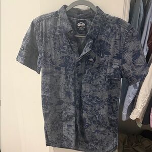 Superdry Men's Navy Floral Button Down Shirt